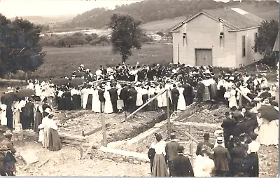 RPPC Postcard PA Pennsylvania Mt Pleasant Mills Church Cornerstone Laid 1910s • $19.99