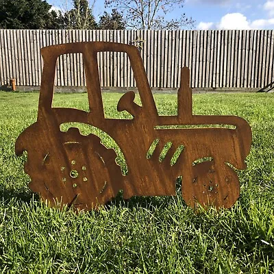 Garden Tractor Rusty Metal Lawn Decor Christmas Gift Ideas Best Gift Gardener • £44.99