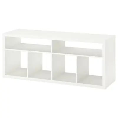 New IKEA KALLAX TV Bench Table Stand With Storage Compartments White 147x60 Cm • £179.64