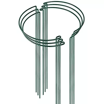 6 Pack Tall Plant Support Stakes10  Wide X 24  High Metal Half Round Garden Plan • $32.93