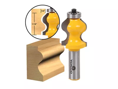 1-1/4  Ogee Foot Molding Router Bit - 1/2  Shank - Yonico 18135 • $23.95