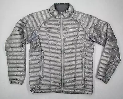 Mountain Hardwear Jacket Mens Extra Large Gray Ghost Whisperer Down Full Zip • $124.99