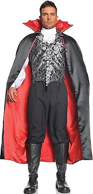 55  Vampire Black And Red Cape - Underwraps Men's Costumes • $26.95