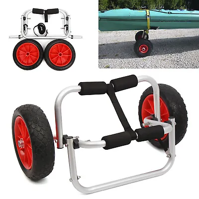 Heavy Duty Foldable Kayak Trolley Foldable Sit On Top Canoe Sup Cart Trailer NEW • £20