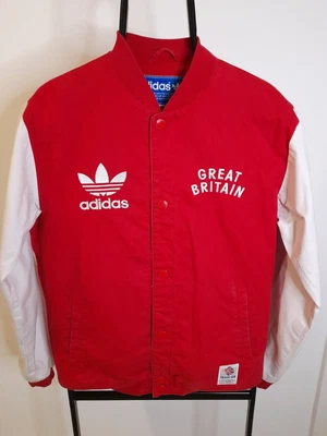 £14.95 • Buy Adidas Team GB Red Varsity Baseball Olympic Blazer Jacket Medium