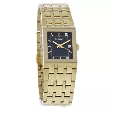 Bulova Marc Anthony Ladies Diamond Gold Tone PVD Stainless Quartz Watch 97P167 • $387