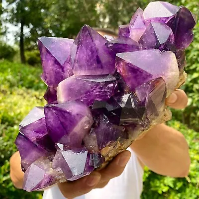 6.37LB Natural Amethyst Point Quartz Crystal Rock Stone Purple Mineral Spe • $64