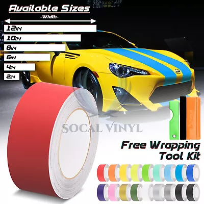 Matte Color Racing Stripes Vinyl Wrap Decal For Scion Toyota FRS 25FT / 50FT • $19.88