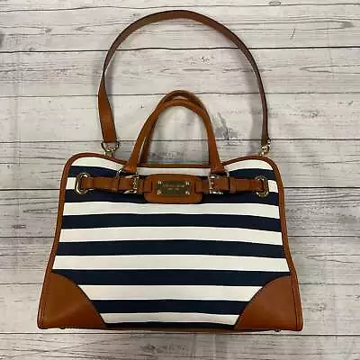 Michael Kors Hamilton Striped Canvas Large Tote Satchel 35S3GHMT3R • $130