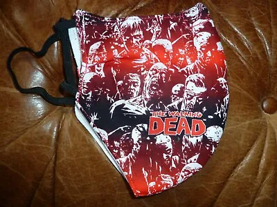 Walking Dead Face Mask Handmade Red Zombie Horror Cotton Washable Re-usable • £4.99