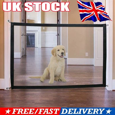 £11.30 • Buy Magic RetractabGF Dog Gate Pet Cat Fence Baby Child Safe Wide Indoor AdjustabFP