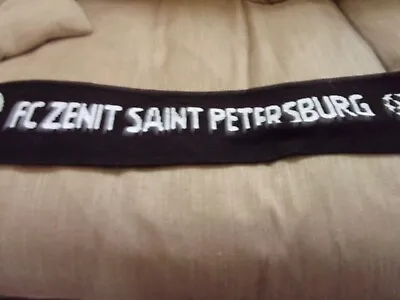 New FC ZENIT SAINT PETERSBURG Football Scarf UEFA Champions League Black White  • £2.99