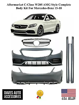 Aftermarket Full Body Kit For 15-18 Benz C-CLASS W205 C63 AMG Style  • $1999