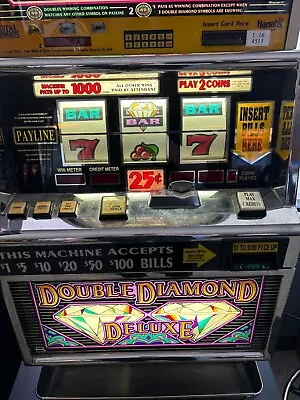 IGT DOUBLE DIAMOND DELUXE S2000 Commercial Slot Machine Round Top White. • $200