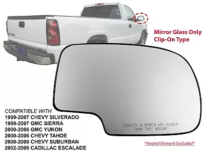 For Mirror Glass Non-Heated For 1999-2007 SILVERADO SIERRA Passenger Right Side • $13.11