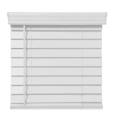 2.5″ Cordless Wood Blinds – Upgraded Privacy & Light Control White Faux Wood • $23.91