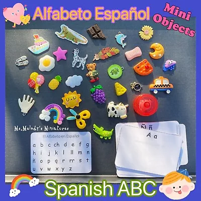 Spanish ABC Mini Objects Beginning Letter Sounds Phonics Montessori Sound Box • $22