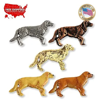 Pewter Golden Retriever Dog Lapel Pin Or Fridge Magnet D390F Made In USA • $17.99