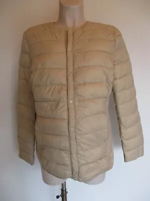 H&m Mama Maternity Stone Lightweight Quilted Coat Jacket Size M 12-14 Bnwt • $2.51