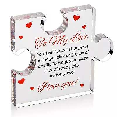 I Love You Gifts For Her Him - To My Love Acrylic Block Puzzle 4.1 X 3.5 Inc... • $17.08