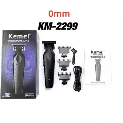 Black Hair Trimmer T Blade Liner Rechargeable Cordless Barber Trimmer Kemei 2299 • $23.99