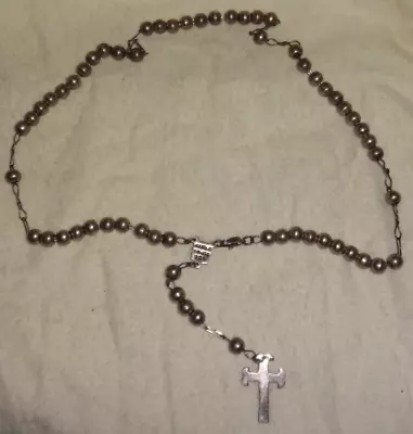 Vintage Taxco Sterling Silver Beaded Rosary Mexico TN-196 20  • $149.99