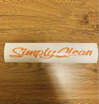 Orange JDM Simply Clean Stickers Decal 8.5” In • $8