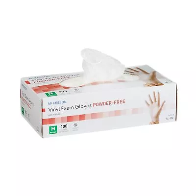 McKesson Vinyl Exam Glove Standard Cuff Length MEDIUM 1000 Per Case • $44.98