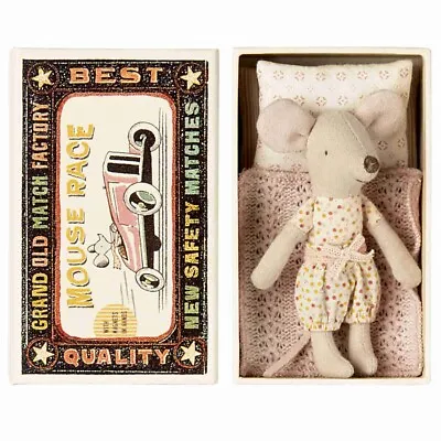 Maileg Little Sister Mouse In Box Polka Dots • $54.99