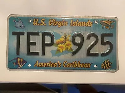 Us Virgin Islands Graphic Auto License Plate   Tep 925  Americas Caribbean Fish • $19.99