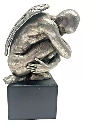 Grieving Angel Sculpture Vitruvian Collection TMS 2006 Resin Platinum Color • $49.95