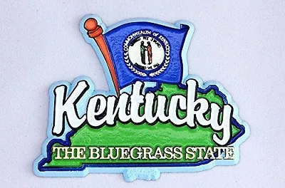 Kentucky State Map-flag Fridge Collectible Souvenir Magnet • $8.45