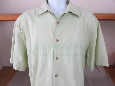 Men's Quicksilver Edition Shirt Green Fishing Beach Palm Trees Surfing Size XL • $19.99