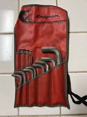 Vintage Snap On L-Shaped Hex Keys In Pouch Allen Wrench Set-SAE C 84 B 3/4” 5/32 • $24.99