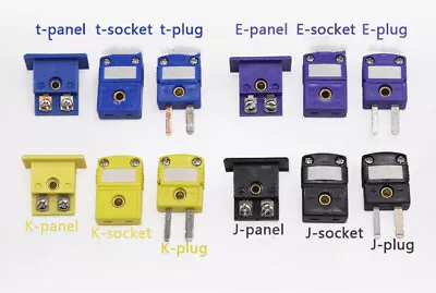 K/T/J/E-Type Thermocouple Miniature Socket Panel Mount Plug Connector Tool Kit • $3.45