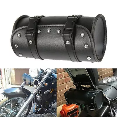 Black Motorcycle Tool Bag Fork Handlebar Fit For Harley Sportster XL 883 XL 1200 • $19.99