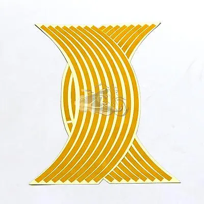 16 Pcs Gold Motorbike Car Reflective Rim Tape Wheel Sticker Motorcycle New • $4.95