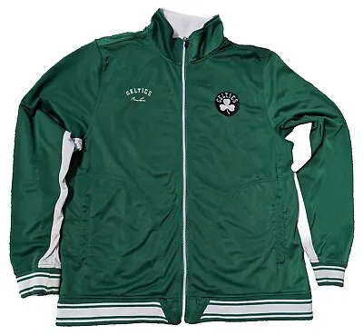 Boston Celtics Jacket Green Zipway Classic Warmup Jacket Adult Sz XXL • $30