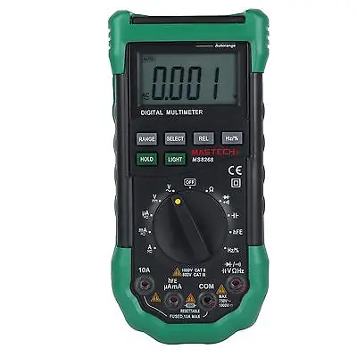 MASTECH MS8268 Digital Multimeter Sound Light Alarm Frequency Electrical Tester • $65.08