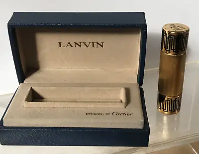 Vtg Lanvin Arpege Purse Travel Size Perfume Gold Tone Bottle Designed Cartier • $26.95