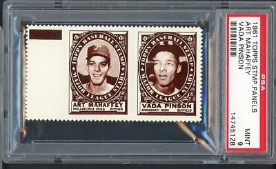 $22.50 • Buy 1961 Topps Stamp Panel Mahaffey Vada Pinson Psa 9 Mint 1 Of 1 None Higher
