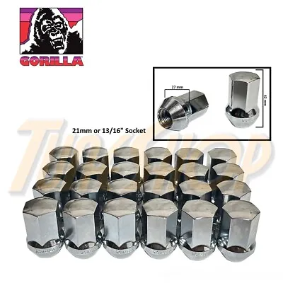 24 Gorilla Large Seat Oem Oe Stock Wheels Lug Nuts 14x1.5 M14 Acorn Rims Chrome • $55.95