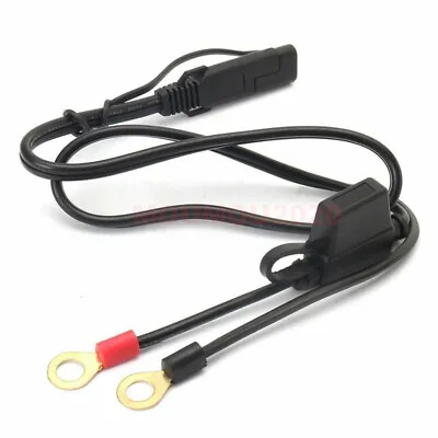 12V Motorcycle Battery Charger Terminal Ring Connector Cable Harness SAE Adapter • $2.98