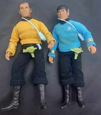 1974 Mego Star Trek Mr. Spock & Captain Kirk 8  Action Figures Lot Vintage Capt. • $75