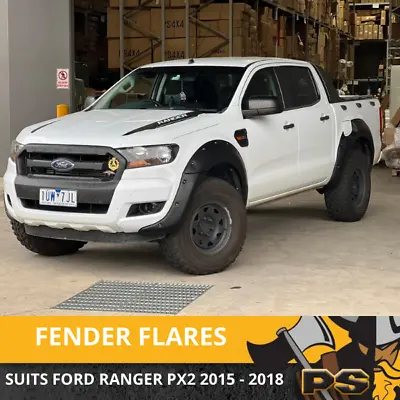 Fender Flares Jungle Black Guard Trim Fits Ford Ranger Px2 Mk2 2015-2018 • $329