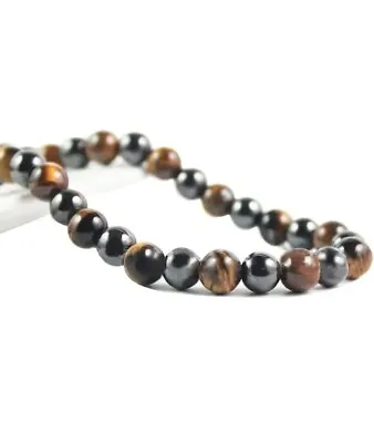 Premium Tiger's Eye Stone High Strength Hematite Magnetic Beads Therapy Necklace • $29.99