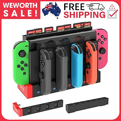 For Nintendo Switch Joy-Con Game Charger Station Charging Dock Stand&Card Holder • $18.99