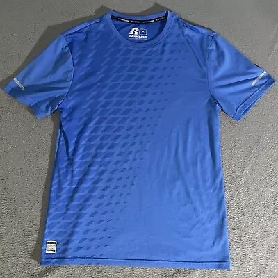 Russell Shirt Mens Medium Blue Active 360 Ventilation Lightweight Breathable Tee • $8.99