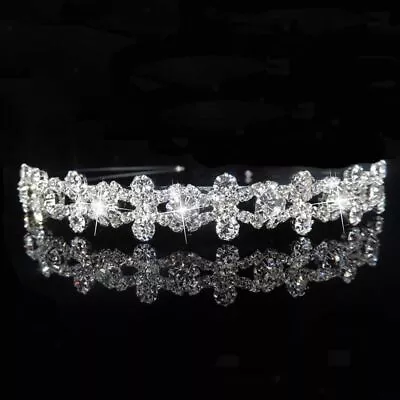 $7.22 • Buy 1pc Bridal Crystal Pearls Tiaras Princess Prom Crown Tiara Women Wedding Hair Je