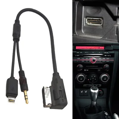 Car Media-In Audio Music Cable Adapter USB Interface AMI MMI MDI AUX For Audi VW • $9.50